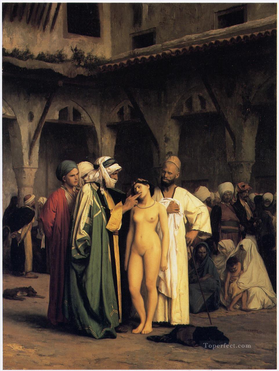 Mercado de esclavos árabe Jean Leon Gerome Pintura al óleo